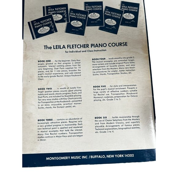 Vintage Bundle of 2 Leila Fletcher Piano Course Sheet Music Books 1 & 4 Paperbac - Picture 3 of 12
